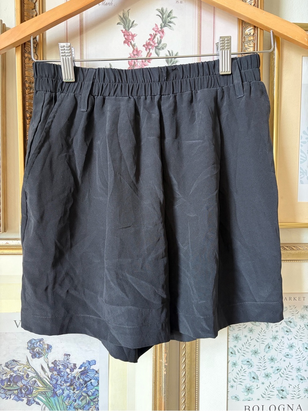 NWT Fifteen Twenty 100% Silk Shorts in Black XS - Picture 2 of 7